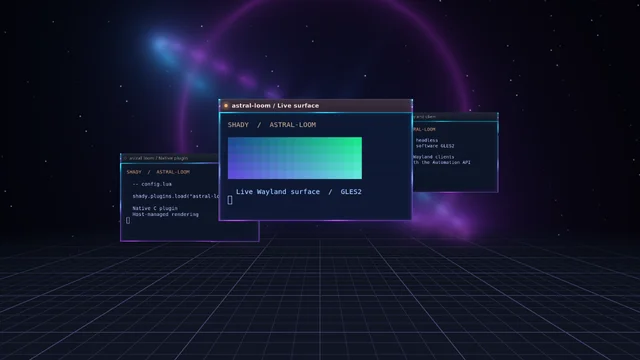 Shady headless capture of astral-loom: Procedural sky and spatial window representations