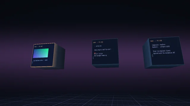 Shady headless capture of fps-cube: Folded cube window bodies in FPS mode