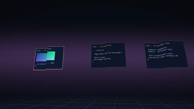 Shady headless capture of fps-folded-paper: Folded-paper window bodies in FPS mode
