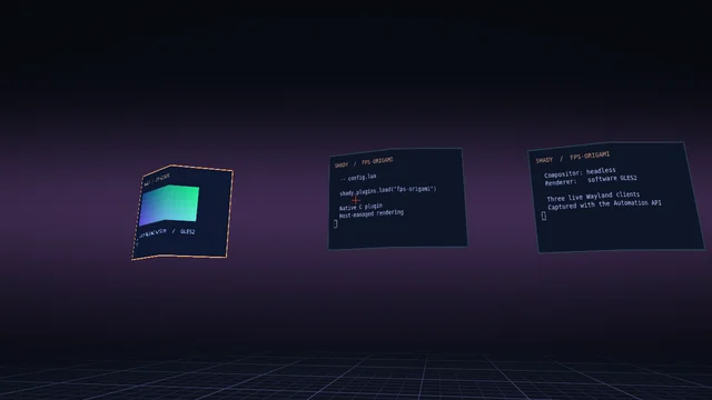 Shady headless capture of fps-origami: Origami window bodies in FPS mode